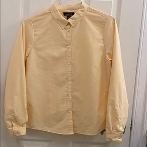 Yellow Lands End Button Down Collared Shirt